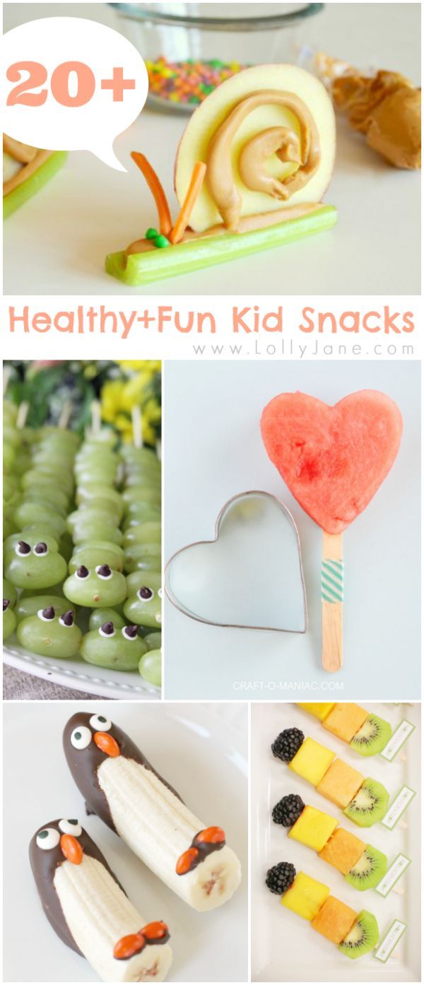 20+ healthy and fun kid snacks via @Lolly Jane {lollyjane.com}