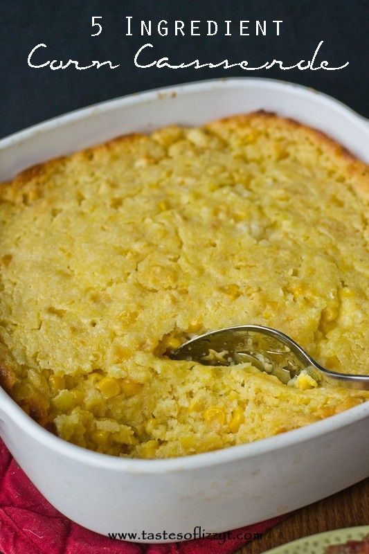 5 Ingredient Corn Casserole I added shredded cheddar, a little taco seasoning. Would have added green chiles but didn’t have them.
