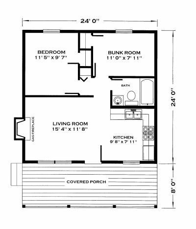 576 sq ft huntsman cabin — and these plans are just 40 bucks!!