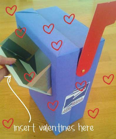 Adorable Valentine’s mailbox! Made with a shoebox. :)