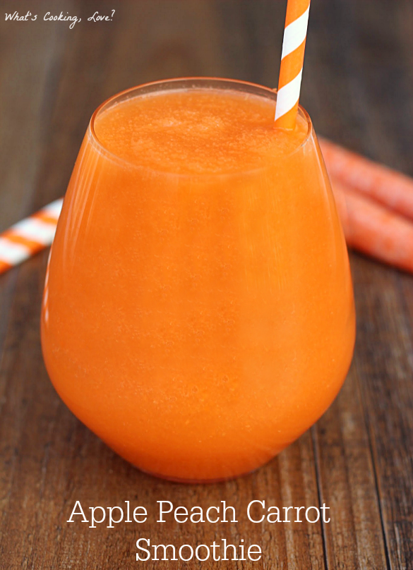 Apple Peach Carrot Smoothie. A delicious and healthy smoothie that is made with apple juice, peaches, and carrots. This is a great