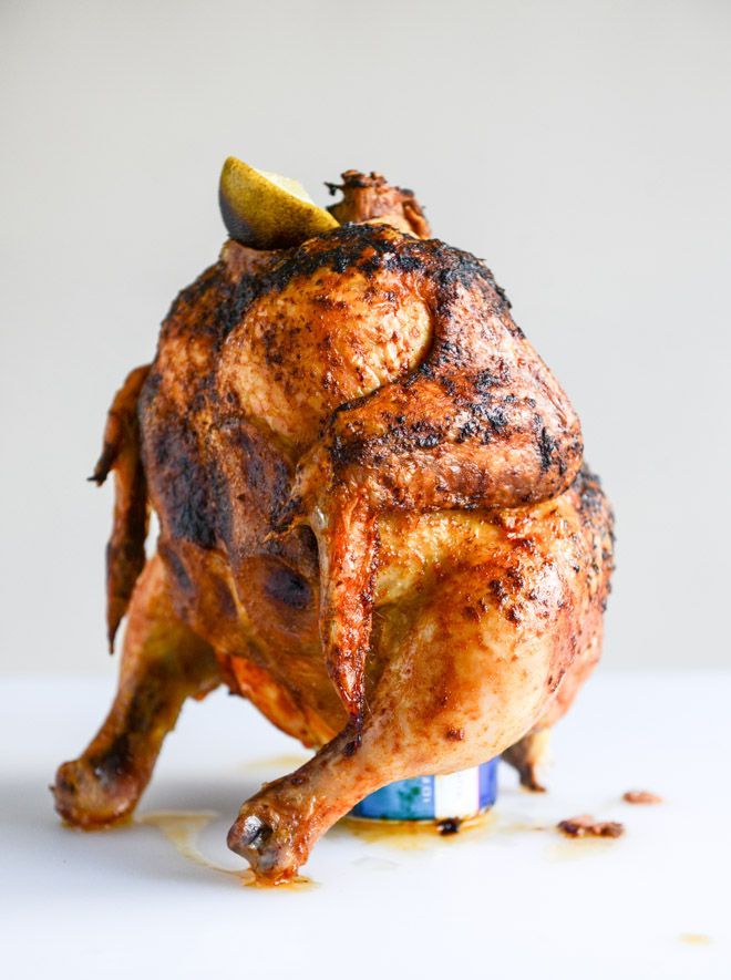 beer can chicken . My Godson calls this “up the butt chicken”. Go figure. It’s Delish and extra juicy either way!