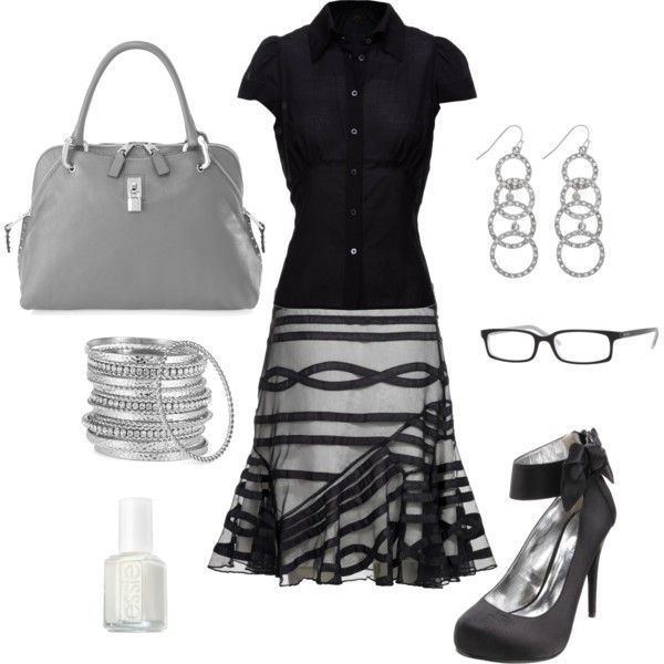 Black and Silver – great work outfit