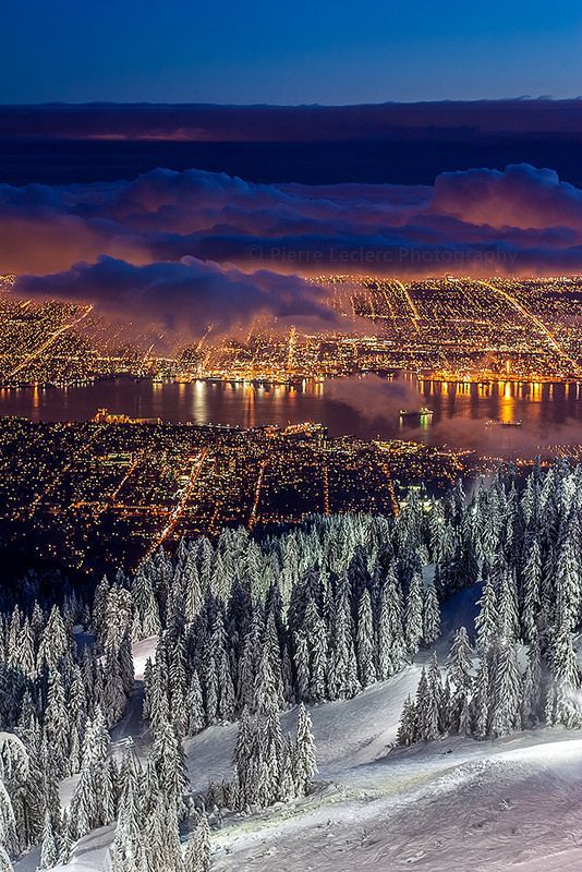 BRITISH COLUMBIA | Vancouver city lights from Grouse mountain