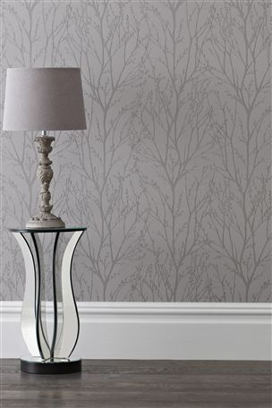 Buy Pewter Twigs Wallpaper from the Next UK online shop – copy colors with birch tree