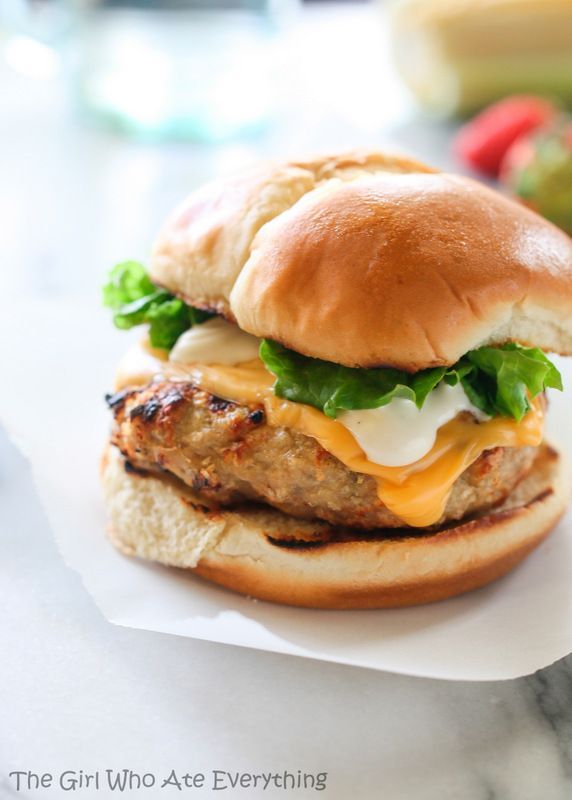 Cheddar Chicken Ranch Burgers | The Girl Who Ate Everything