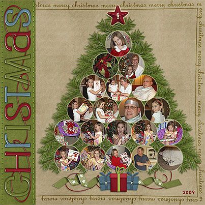Christmas Layout – cute but I would cut down on the number of pics, it’s too much