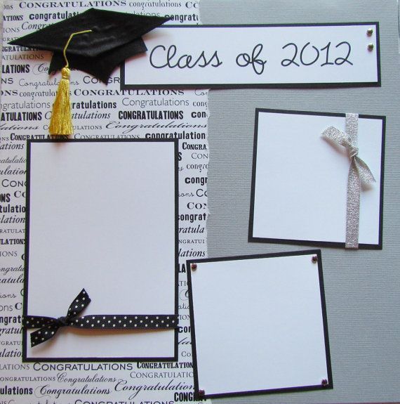 CLaSS of 2013 12×12 Premade Scrapbook Pages — Graduation Commencement via Etsy