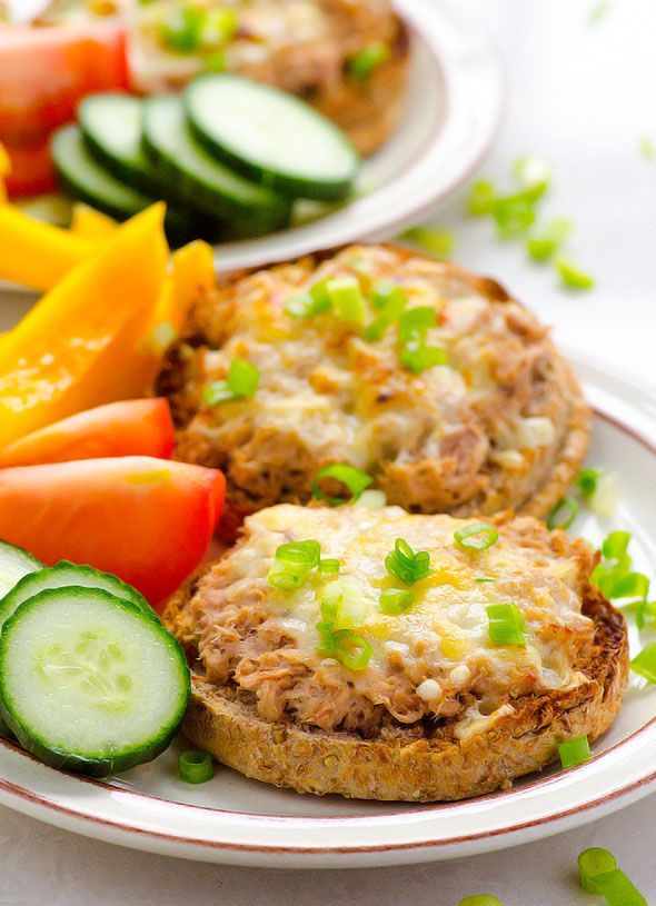 Clean Eating Tuna Melt Recipe — 15 minute dinner or lunch. Perfect for busy weeknights.