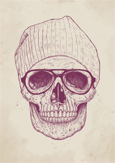 “Cool skull” Art Print by Balázs Solti on Society6.