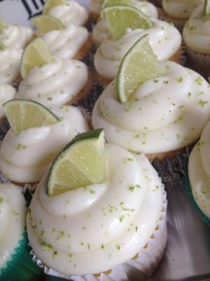 Corona Cupcakes with Lime Cream Cheese Frosting. sounds amazing. i want to do this for st pattys day