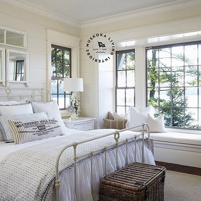 Cottages Bedrooms, Windows Seats, Coastal Interiors, Muskoka Living Interiors. Imagine by Muskoka Living Interiors.