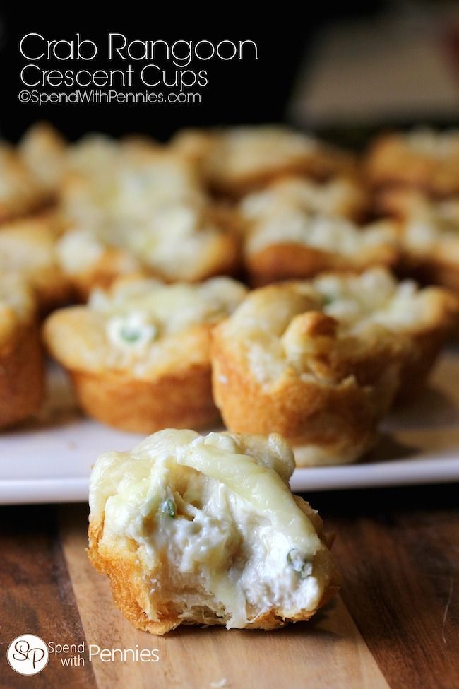 Crab Rangoon Crescent Cups! This is one of the easiest recipes to put together and my guests always rave about them!