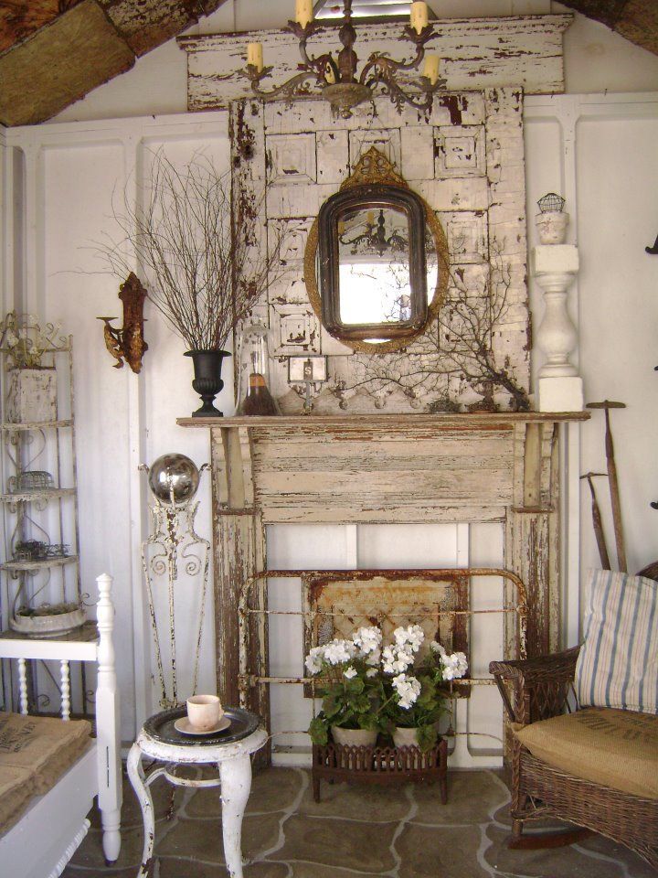 Decorating with architectural salvage ~ courtesy of Touch of Elegance Interiors.