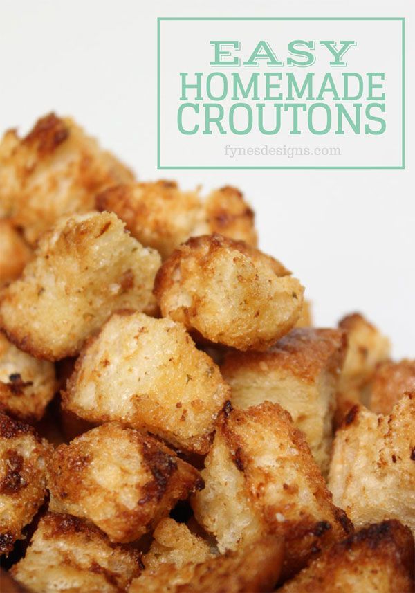 Delicious and EASY to make homemade crouton recipe.  You have to try!