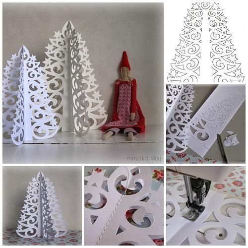 diy paper christmas tree Wonderful DIY 3D Paper Christmas Tree
