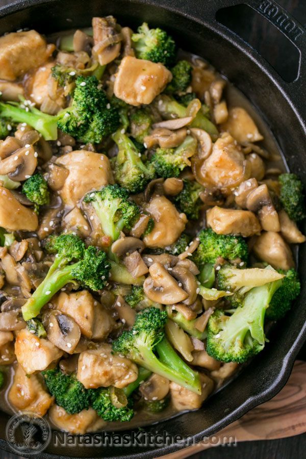 Easy Chicken Broccoli and Mushroom Stir Fry-2