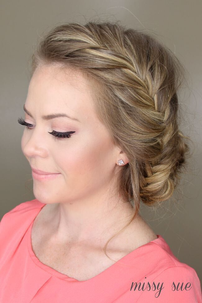 Fishtail French Braided Bun – Easy Everyday Hairstyles with Updos