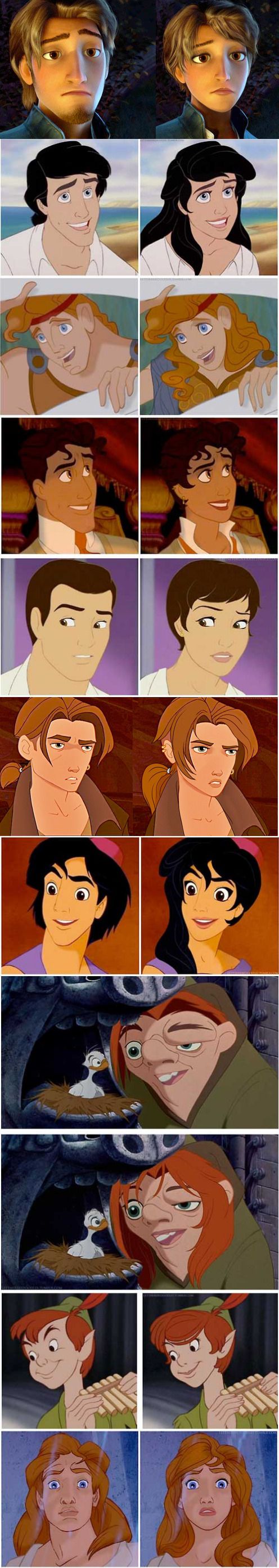 Gender-Bending Disney Characters.