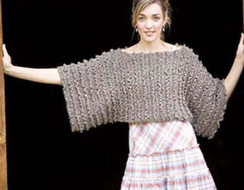 Gypsy Dolman Top:“This crocheted side-to-side pullover is super easy to make – two unshaped rectangles are seamed at the top and