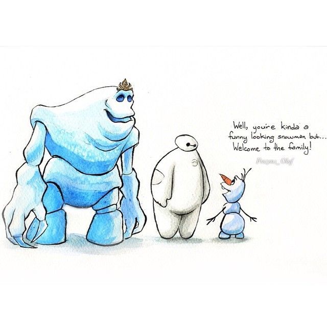 I absolutely love this! Its Marshmallow, Baymax, and Olaf! Too much cuteness in one pic :)