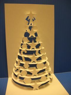 I know its not Christmas, but I love these designs!  Kirigami – X’mas Card