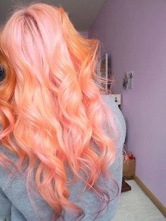 I would never, but it’s so pretty! Peach colored hair