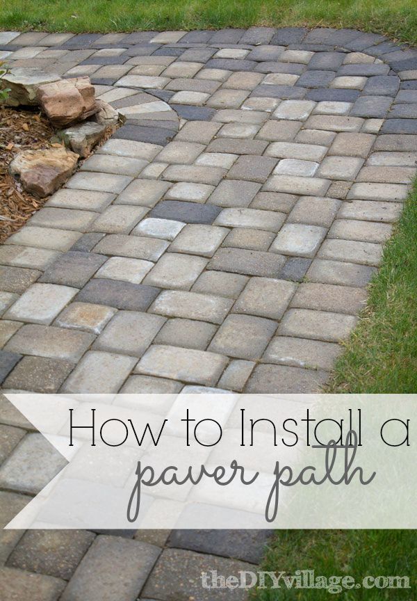 Installing a paver path can be a lot of work but is totally worth every sore muscle!