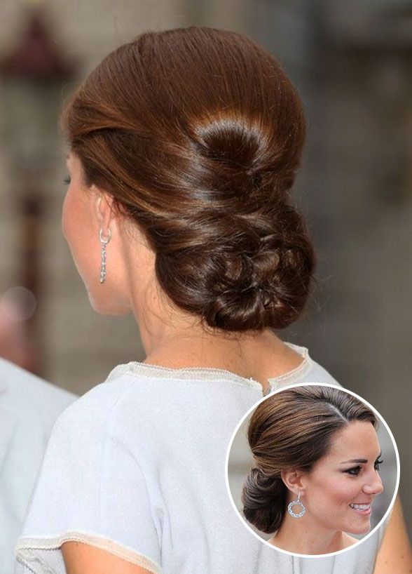 Kate Middleton – Perfectly Pulled Together. Volume at the crown and a braided back make this a sleek selection fit for a
