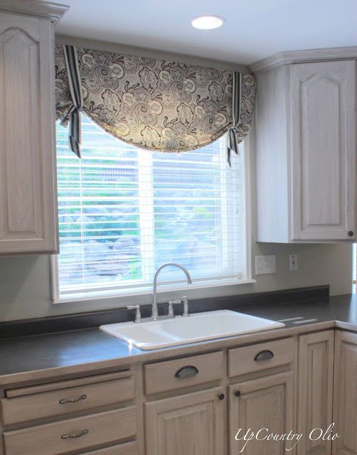 kitchen window treatments | and a half of fabric was all it took for the simple window treatments …