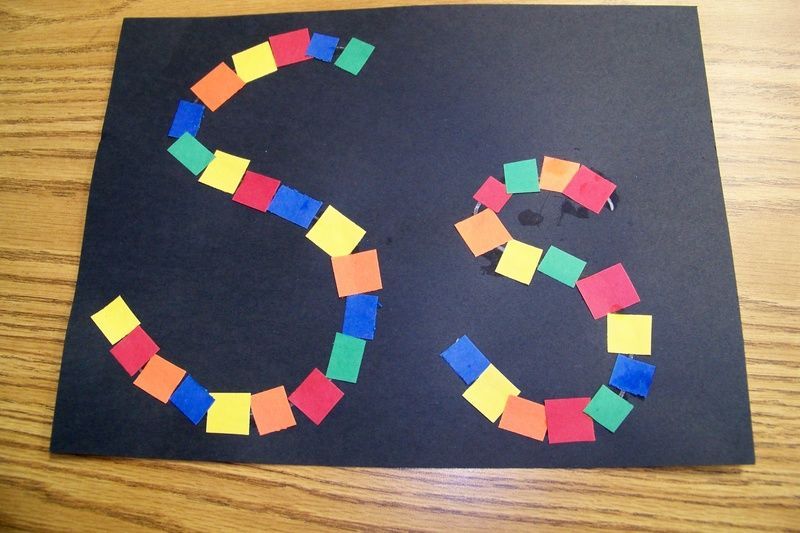 Letter S (squares): Great preschool blog @Brittney Anderson Anderson Anderson Anderson Jeskey