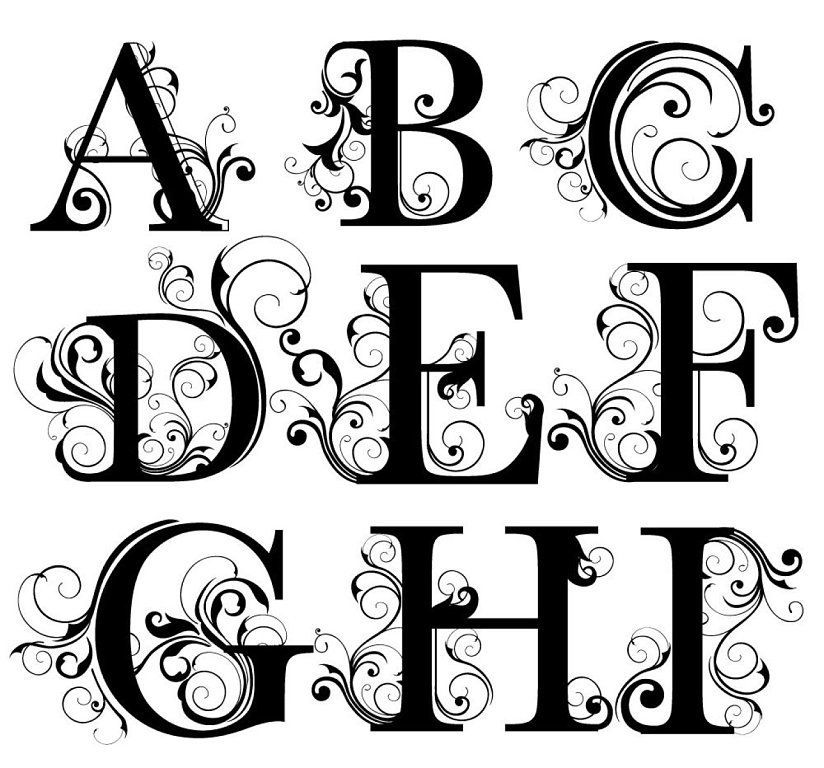 Lovely Printable Initials