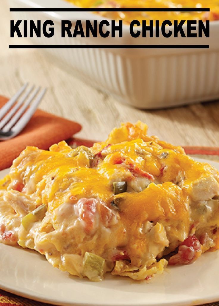 Make this signature cheesy RO*TEL King Ranch Chicken recipe for your next weeknight dinner!