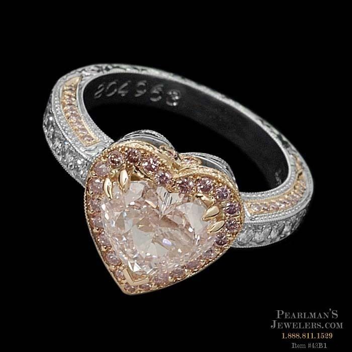 Michael Beaudry platinum & fancy pink diamond engagement ring. Ok. This is one of the most beautiful one’s I have seen yet. ♥