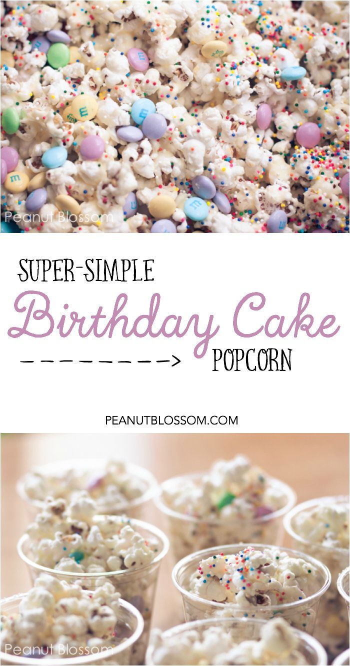 No cupcake rule at school? No problem! Try this birthday cake flavored popcorn treat for a unique school party snack. Totally