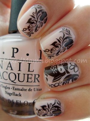 OPI’s You Callin’ Me A Lyre? stamped with plate BM-309