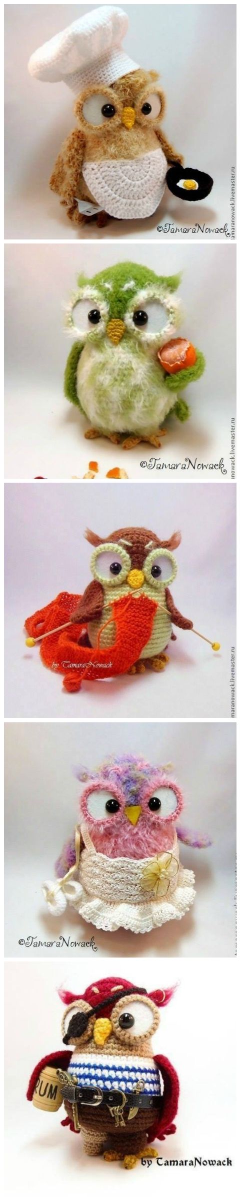 Owl Crochet Patterns by Tamara Nowack
