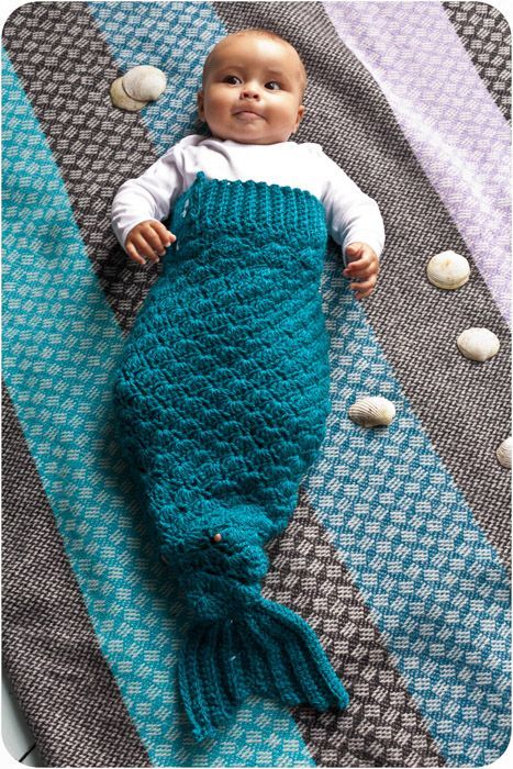 Pattern: Mermaid Tail (don’t like the rec for wool on babies, may try some acrylic instead)