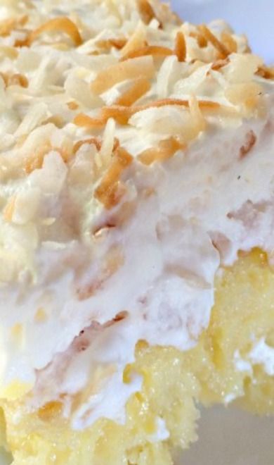 Pina Colada Cake ~ Moist and delicious… one of the most creamy and scrumptious coconut and pineapple cakes you will ever taste!