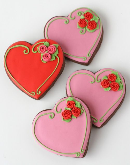 Pretty Valentine’s Cookies (and heart cookie box idea) – from Glorious Treats