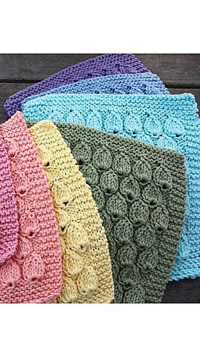 Raindrop Dishcloth: free knitting pattern