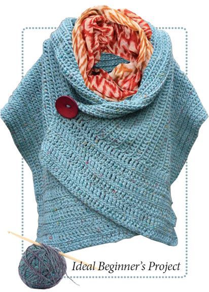 Simple crochet wrap – Tutorial ♥