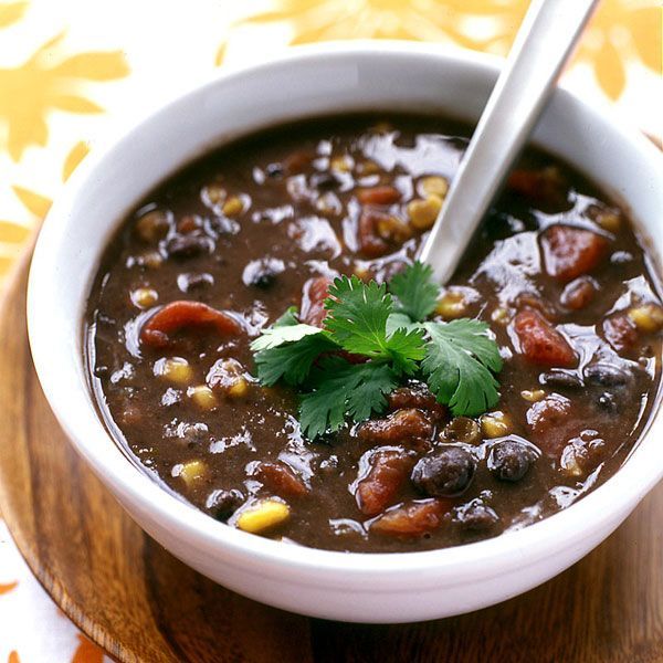 Spicy Black Bean Soup… Weight Watchers Recipe  I only used 1 can of beans and soaked and cooked the rest to cut down on the