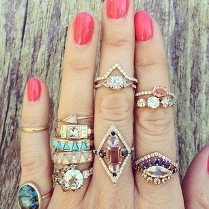 Such cute rings! Though, I would wear all of them at once lol....