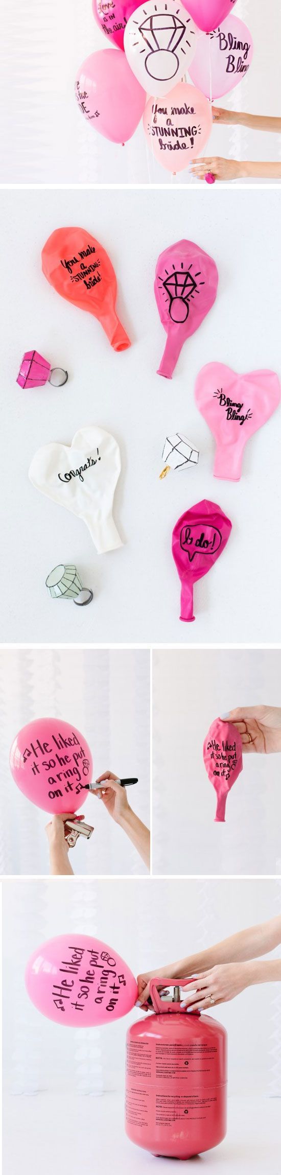 Sweet Balloon Wishes | Click Pic for 18 DIY Bridal Shower Party Ideas on a Budget | DIY Engagement Party Decorations Ideas Decor