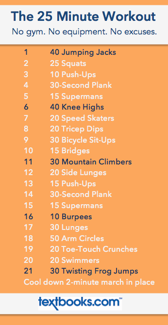 The 25 Minute Workout // 21 Moves in 25 Minutes // No equipment needed, no excuses allowed! Download the workout moves to your