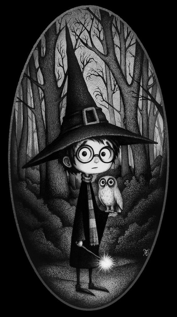The Forbidden Forest. Artists paying tribute to Harry Potter – very much worth a click through! I had trouble choosing an image to