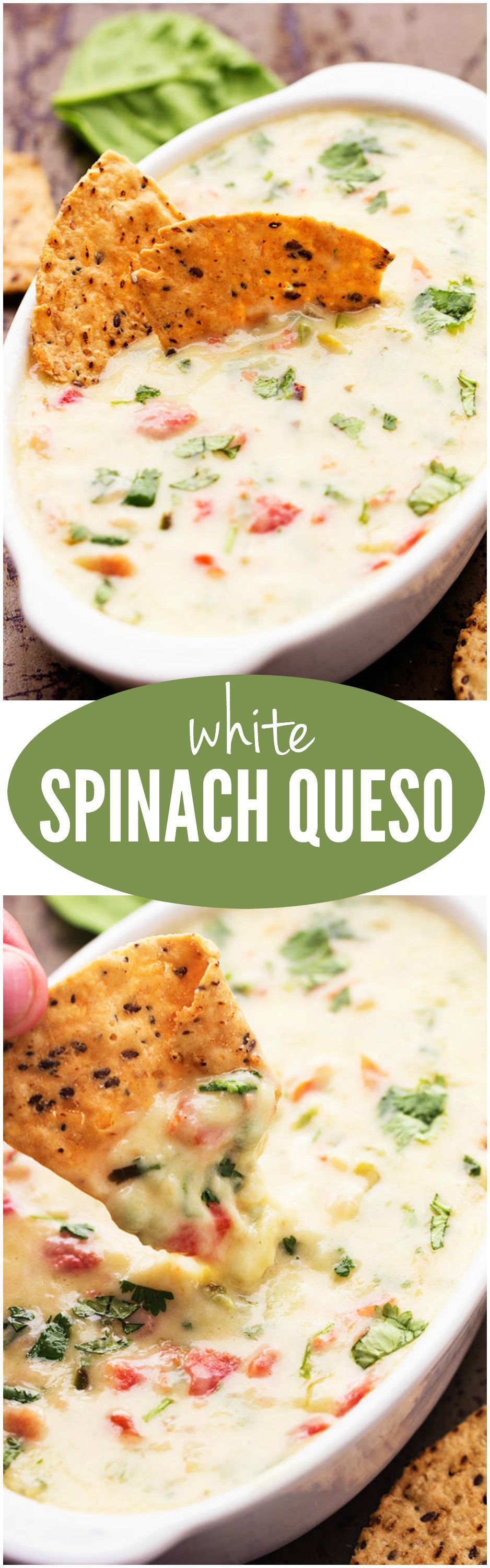 The White Spinach Queso will be the BEST dip you ever make!
