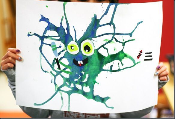 These blow paint monsters are genuinely amazing. I love this idea.