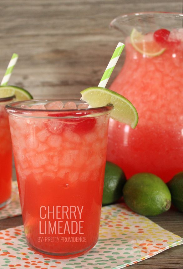 This Cherry Limeade Drink Recipe is perfect for a summer treat!